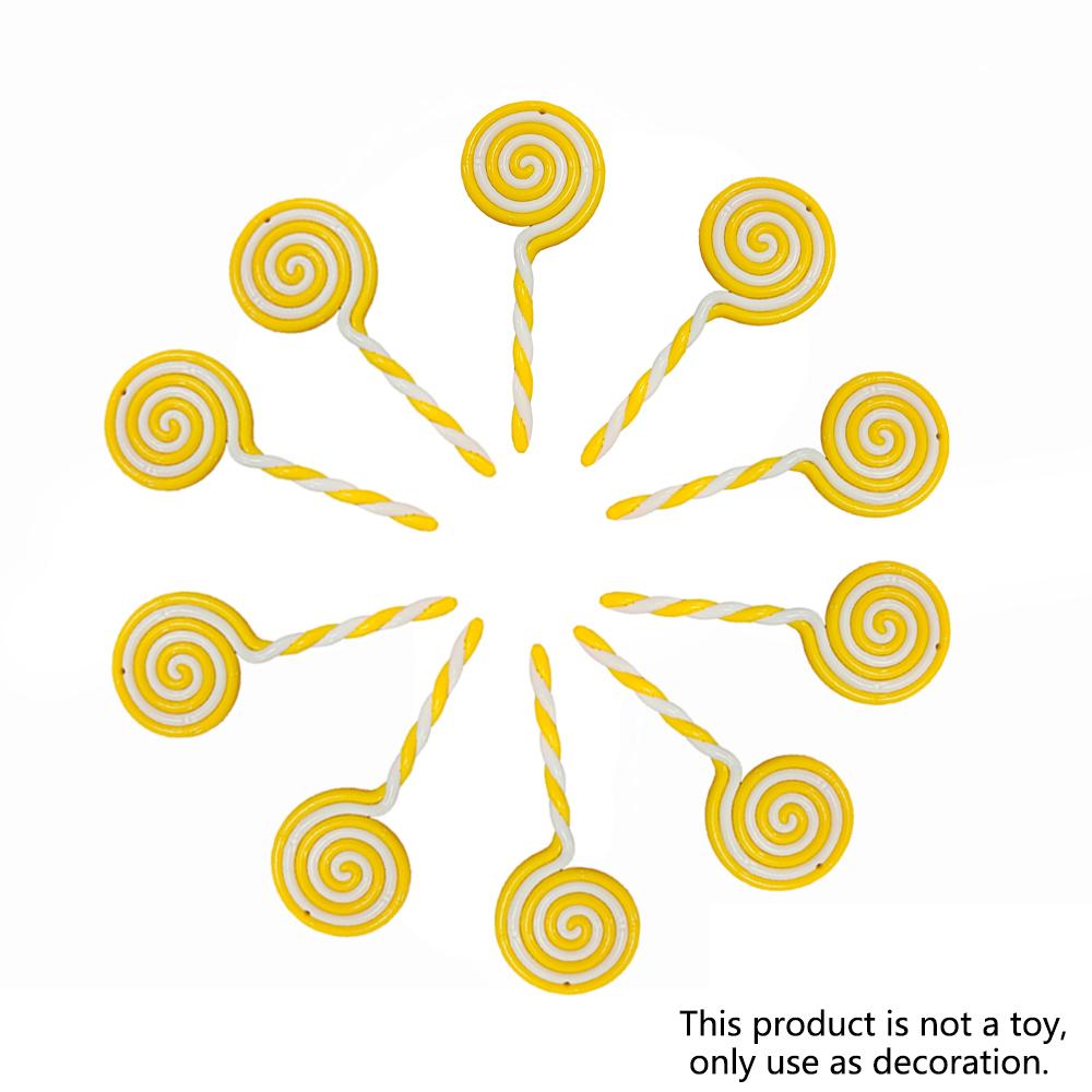 

10pcs Christmas Lollipop,Christmas Candy Cane Hanging Decor Christmas Tree Hanging Ornaments for Xmas Party Christmas Home Decor жовтий