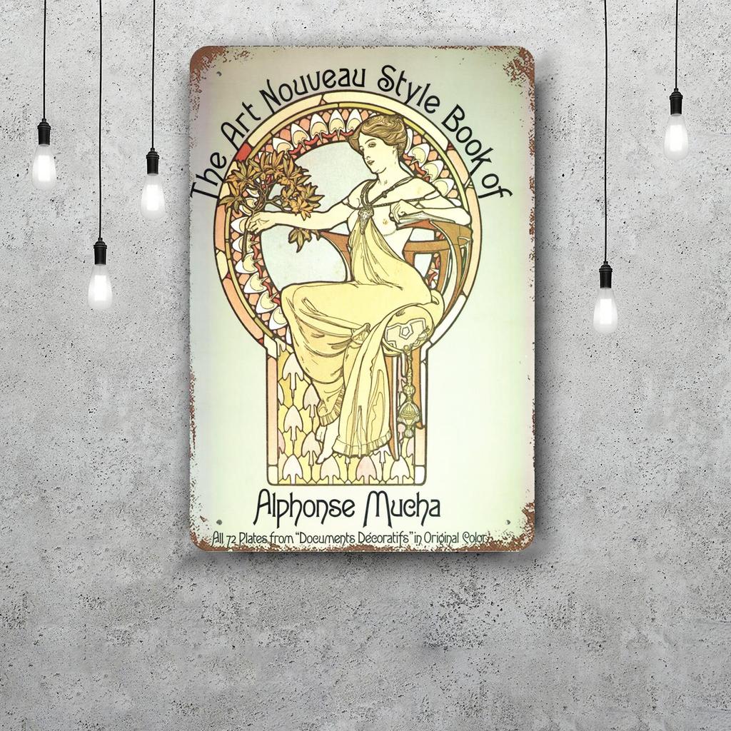 Art Nouveau Classic Poster Rusty Metal Plaque Retro Decorative Plate Bar Man Cave Garage Club Metal Sign Wall Decoration