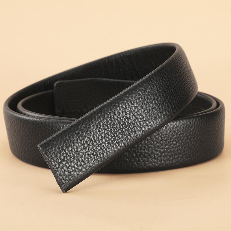 1 Pcs Men' Belt PU Leather Belt Without Buckle Belt Business Belt High-End Jeans Belt