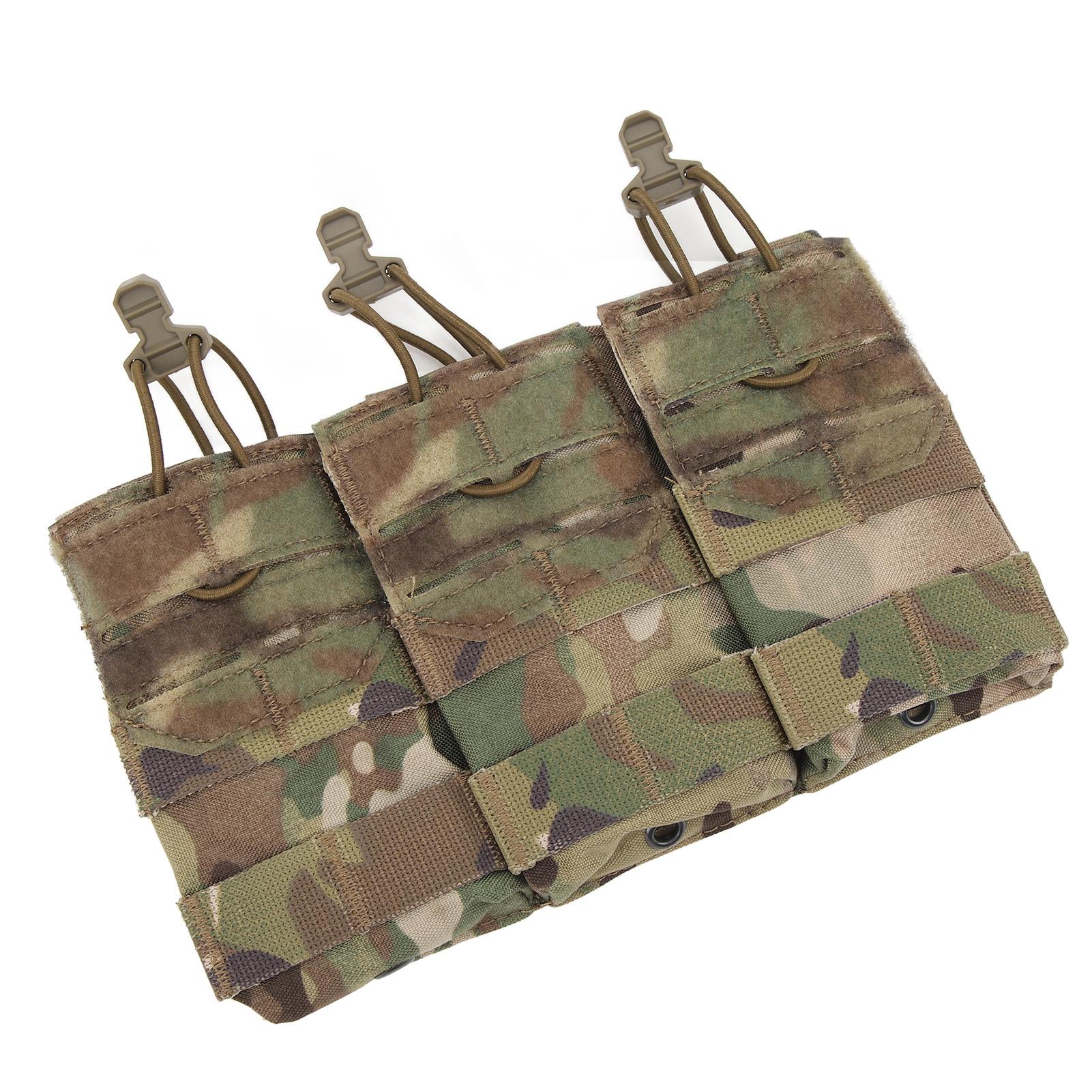 

Triple Molle Mag Pouch with Elastic Cord Cordura Fixed Solidly Triple Magazine Pouch Holder for камуфляжний