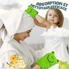 Hello Hippo® Lot de 6 Gants de Toilette Bébé &amp; Enfant - Gants Douche Coton – Tigre, Grenouille, Poussin