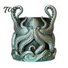 Decorative Flowerpot for Garden 3D Printed Octopus Planter with Tray, Creative Succulents Flower Pot, Weather-Resistant Weatherproof Plant Decoration