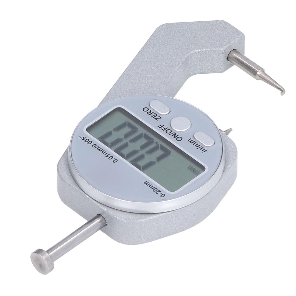 Thickness Gauge 0?20MM Range Digital Display Small Curved Tip Mini Thickness Gauge