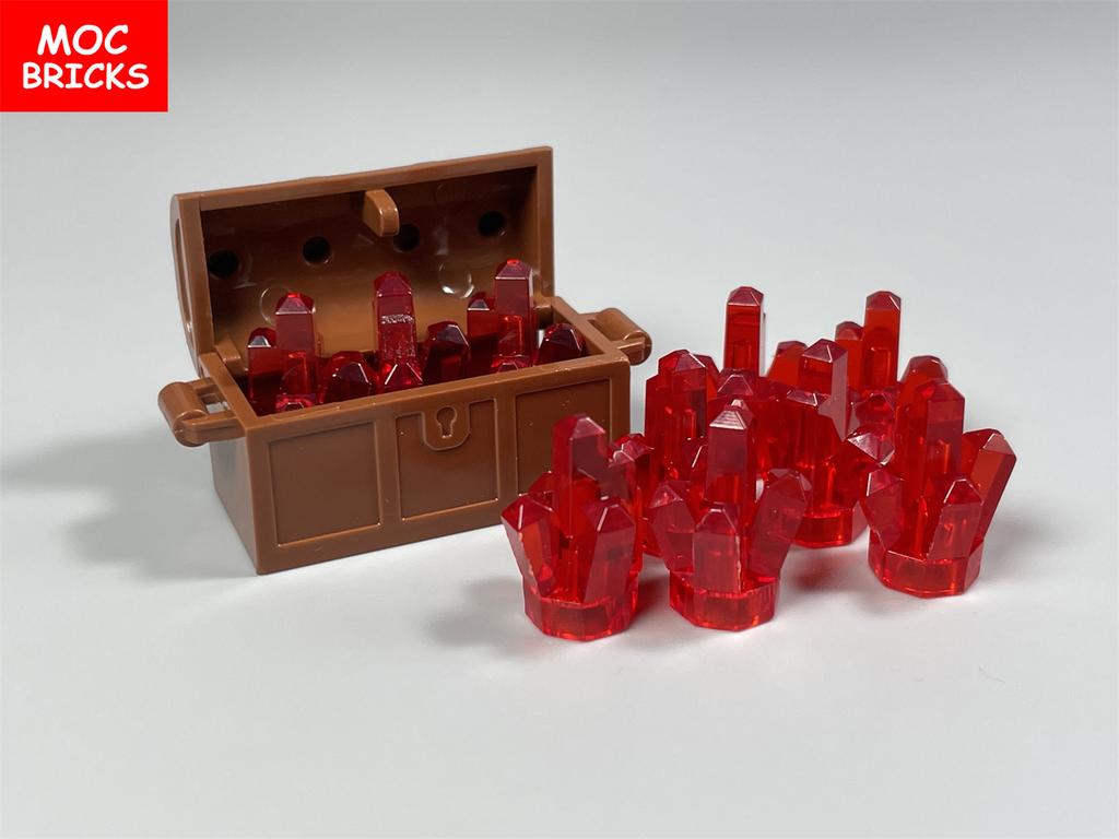 MOC Bricks Treasure Box Ore Trans Gem Precious Crystal Stone Building Blocks Educational Assembled Parts Toys For Kids Gift