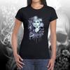 T Shirt Unisexs Skull Wolf Girl Blue And Black Exclusive Krefta Tshirt