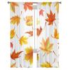 Autumn Yellow Leaves Luxurious Chiffon Sheer Curtains for Living Room Bedroom Decoration Window Voiles Tulle Curtain
