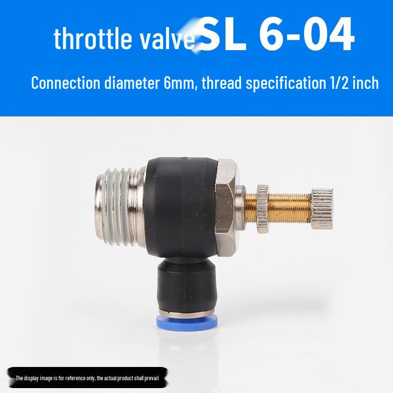 Trachea Connector PC8-02 Male Thread Quick Elbow Insert Pneumatic Throttle Valve
