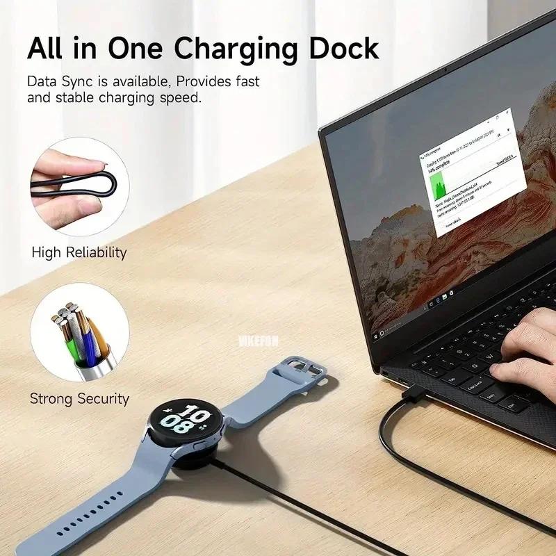 Watch Wireless Charger For Samsung Galaxy Watch 7 8 Pro Active 2 Portable USB Type C PD Cable Fast Charging Dock Station