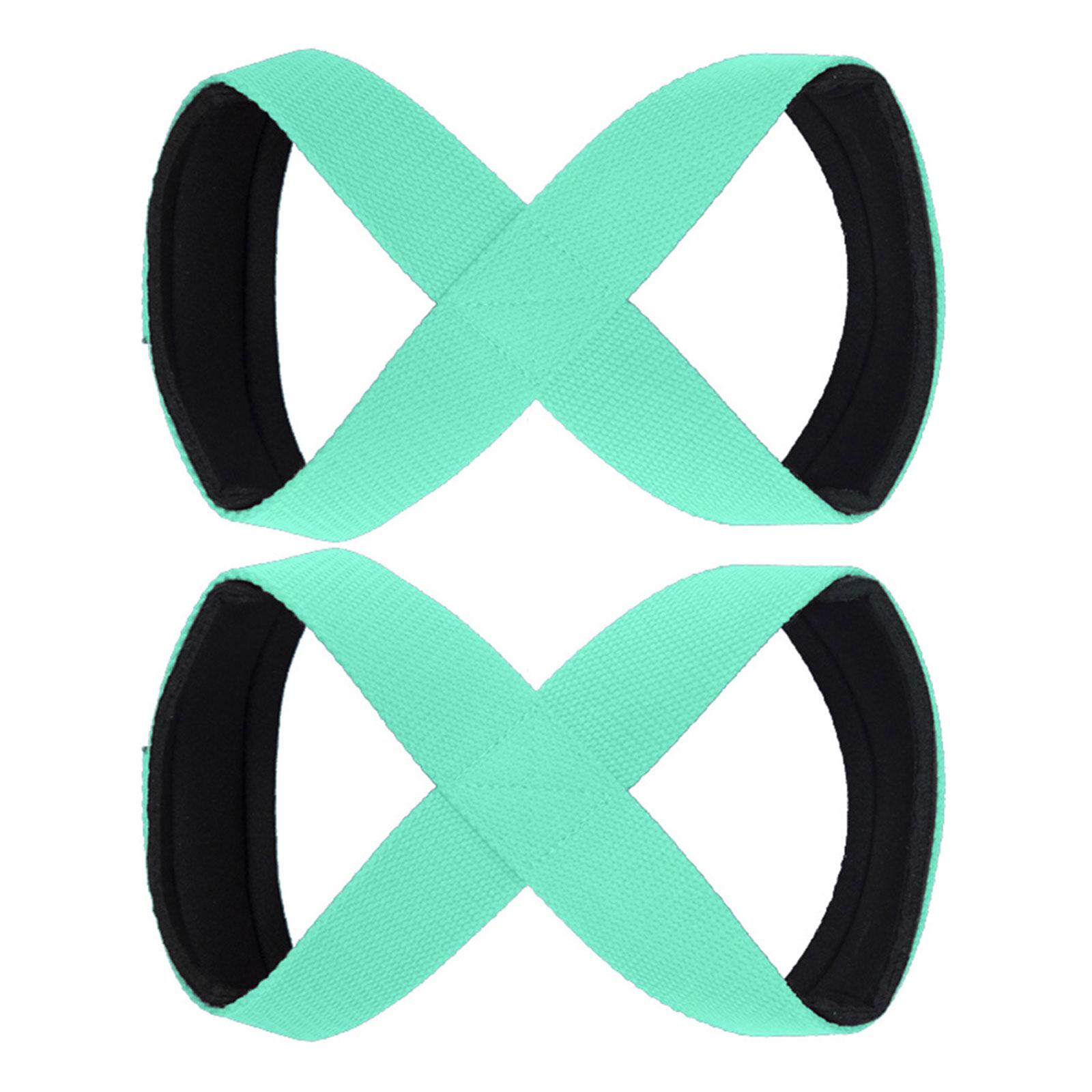 

Прочный Подъемный Строп Стропа Формы 8 Ремень для Поднятия Тяжестей Power Wrist Strap для Становой Тяги, Пауэрлифтинга, Кросс-Тренинга зелёный