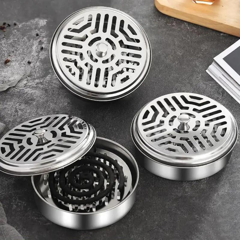 New Mosquito Coil Holder Mosquito Coil Box With Cover Mosquito Coil Tray Nail Tooth Mosquito Coil Holder Household Ash Tray
