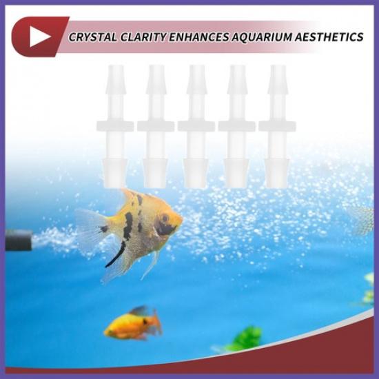 5Pcs Plastic Hose Barb Fitting 316" To 14" Hose ID Connectors Plastic Clear