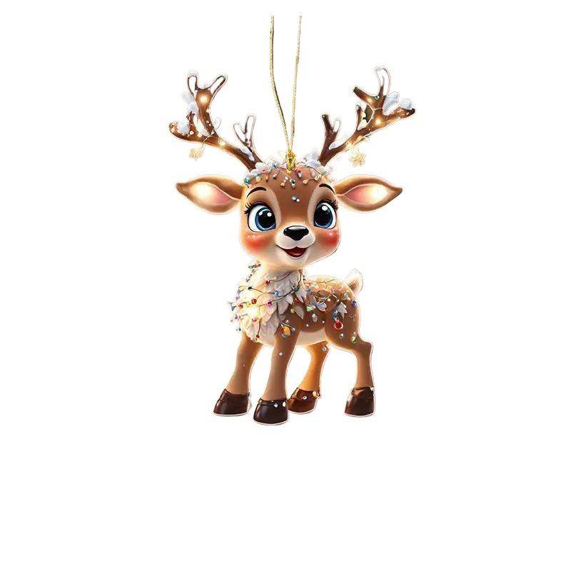 Décoration de Noël Cerf Arbre de Noël Ornement Élan Décoration Maison Renne Joyeux Noël Cadeau Natal Navidad Noel Nouvel An
