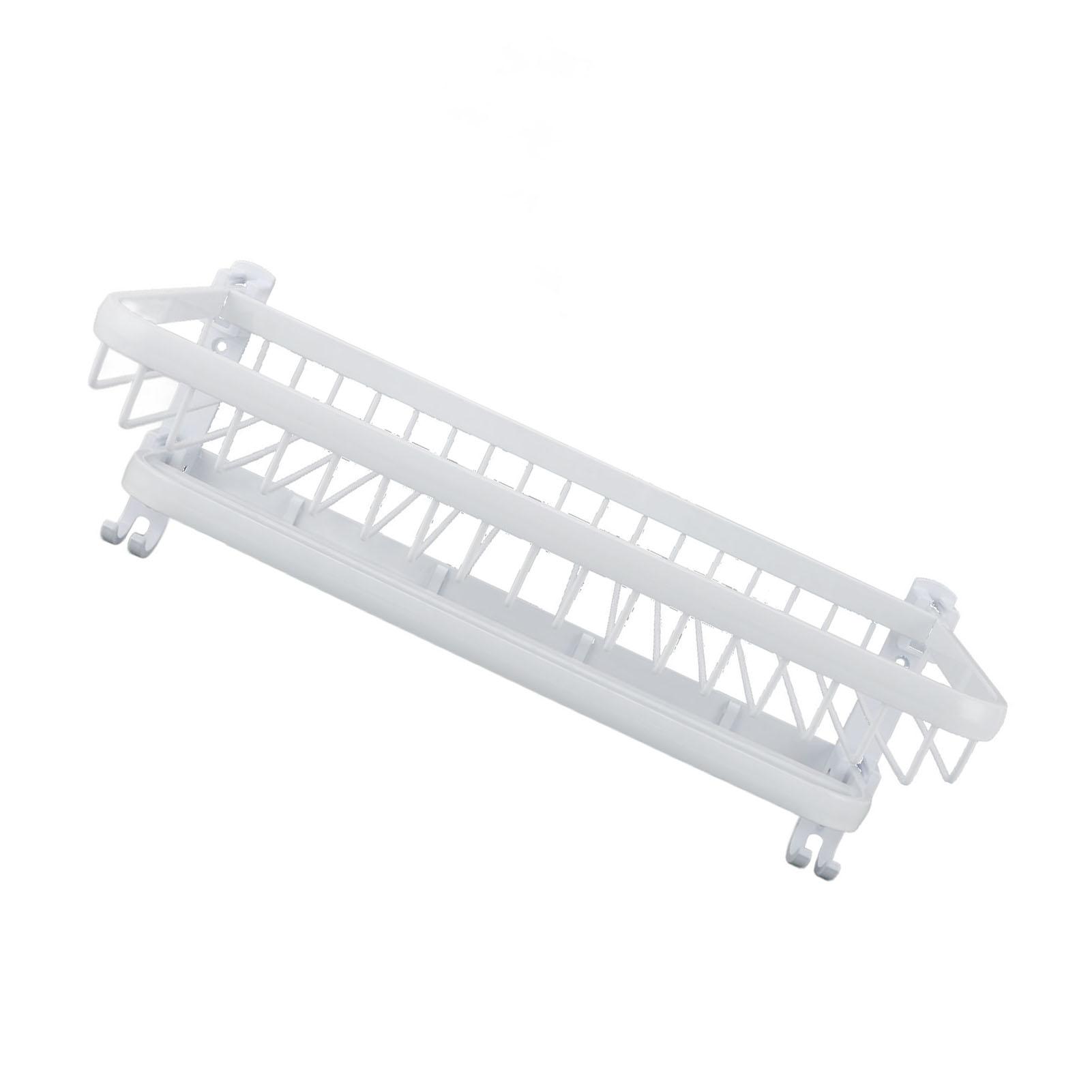 Foldable Towel Shelf with Towel Hooks Punch Rust Resistant Space Aluminum Bathroom Towel Rack for Kitchen