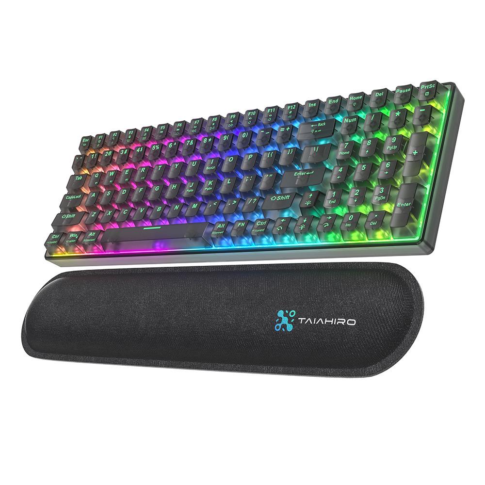 Dynamic Luminous Wired Mechanical Keyboard & Silent Gaming Mouse Set, Three-Mode for Office & Gaming.
