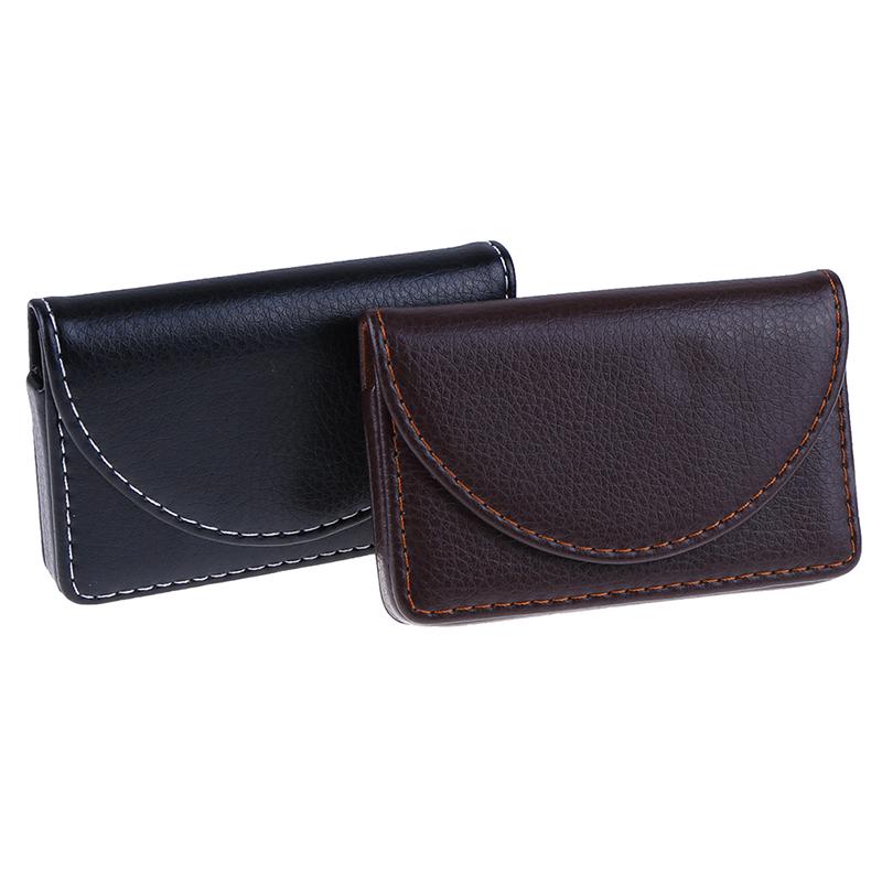 Pocket Leather Name Business Card Id Card Credit Card Holder Case Wallet W/Box