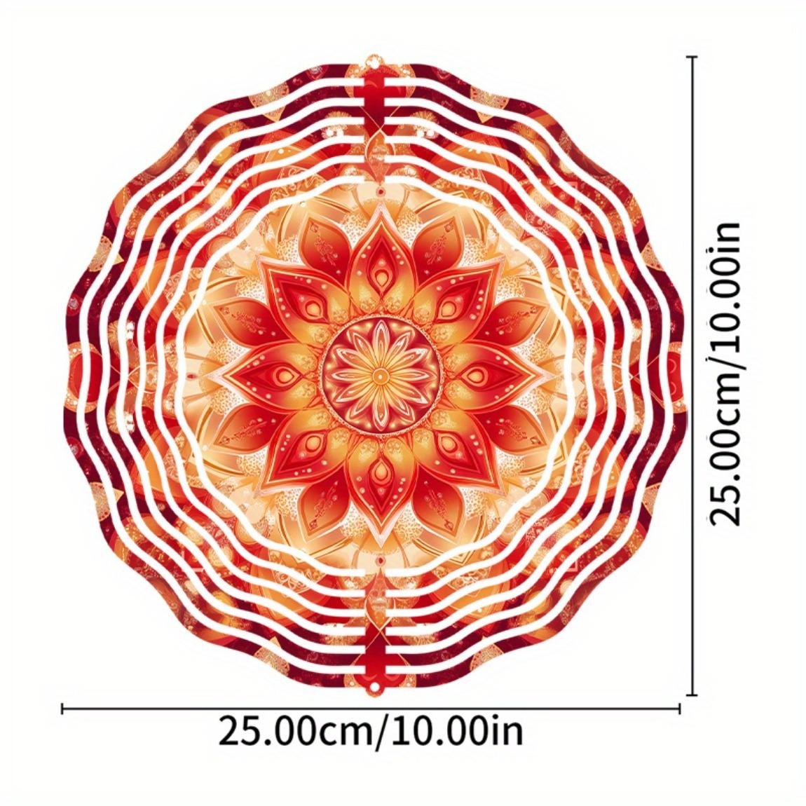 

10-дюймовый подвесной ветряной колокольчик с художественным дизайном и крючком 360 градусов для весенне-летнего декора балкона и сада. Элегантный подарок для друзей. 01A