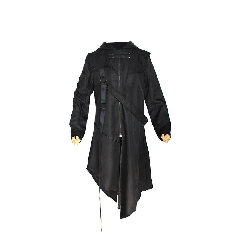 Gothic Autumn and Winter European and American Halloween Cosplay Jacket Men s Cosplay Clothing Gothic Style Gothic Men s Black S