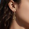 18k Gold-Plated Stainless Steel Geometric Diamond Zirconia Earrings - Versatile, Stylish European and American Fashion Ear Ornaments.