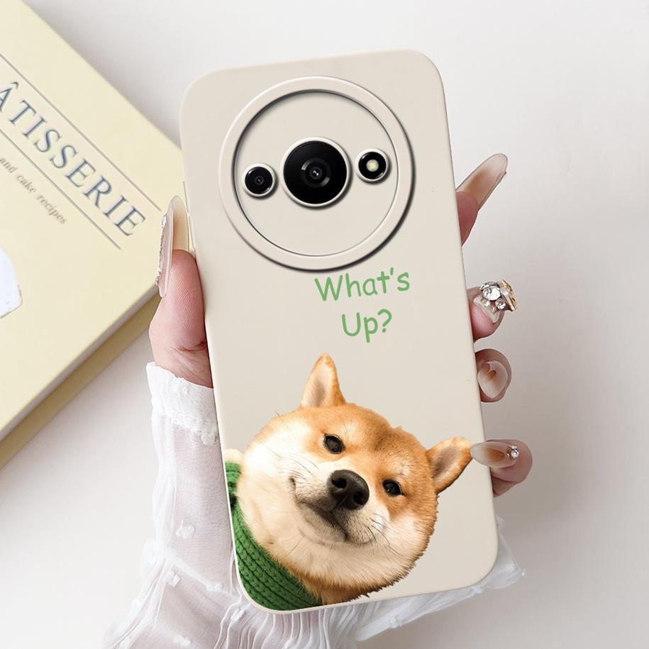 Für Xiaomi Redmi A3 Hülle 2024 Neue Mode Blume Quadratisch Silikon Kameraobjektiv Schutzabdeckung Für Xiaomi Poco C61 RedmiA3 Stoßstange