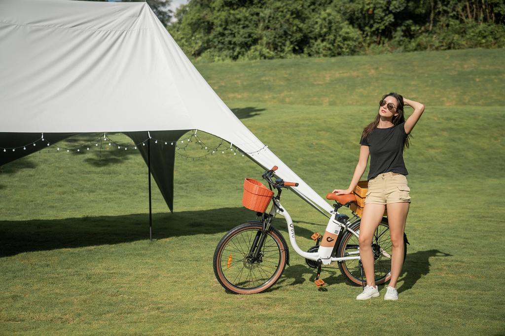 DYU C6 PRO Electric City Bike 36V 15.6Ah Battery, 250W Motor, Range 80 KM, Max Speed 25 km/h, 26*2.125 Inch Tires, E-Bike