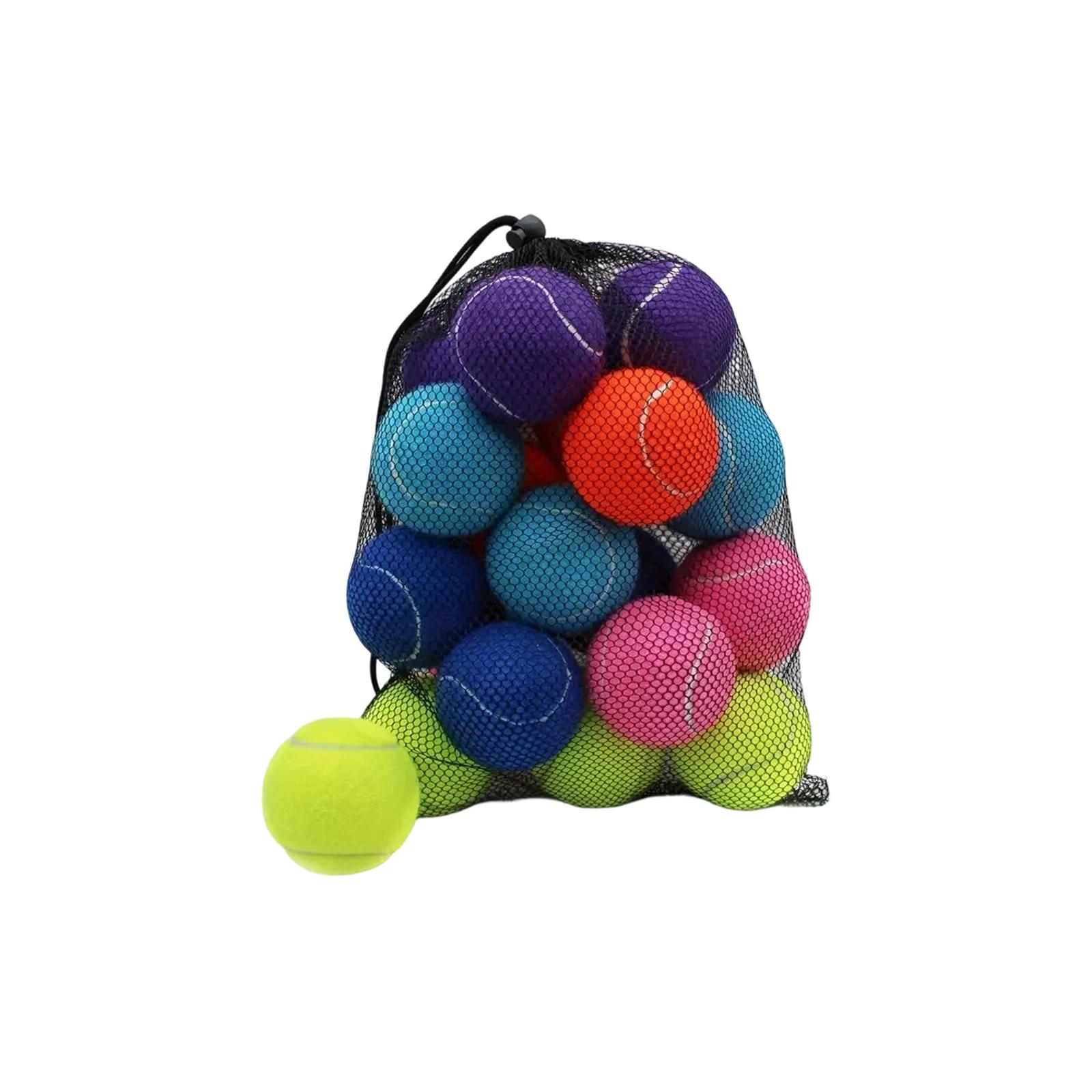 

16-Pack Colorful High- Rubber Pet Tennis Balls - Interactive Training & Play Balls For Dogs, Random Colors One Size