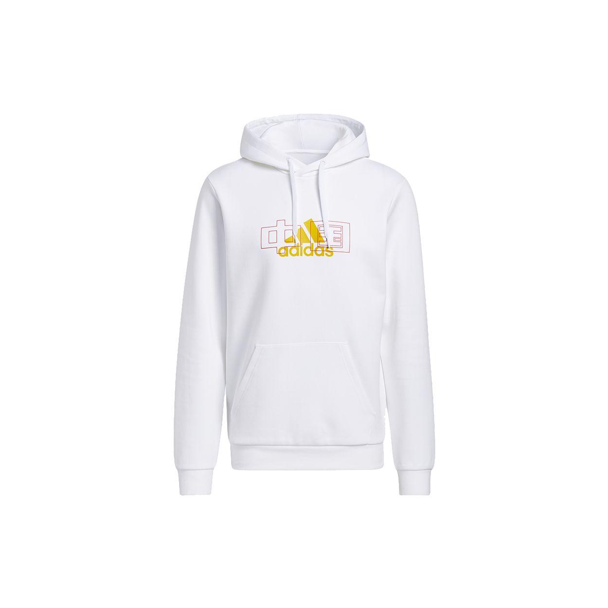 adidas Sportswear Men s White China Element Printed Hooded Sweatshirt HF4672 L