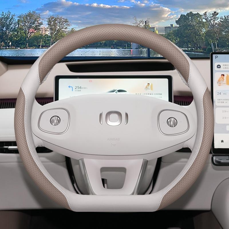 For Changan Qiyuan A06 Q05 E07 Napa Leather Car Steering Wheel Cover Ultra-thin Anti Slip Car Handle Covers Interior Accessories