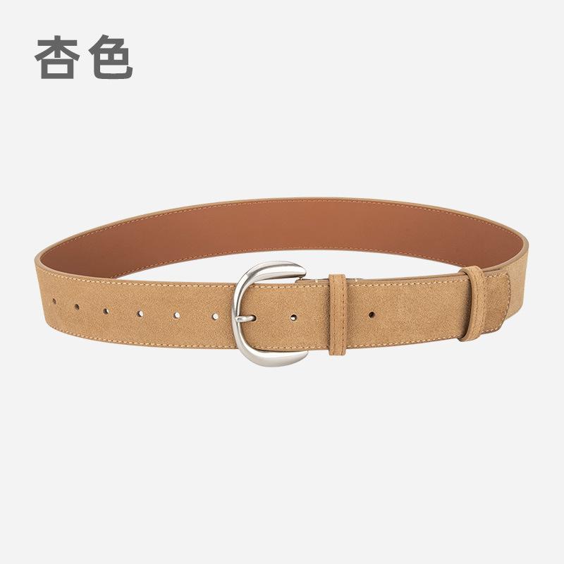 Literary And Retro Women'S Belt Matte High-End Leather With Skirt Jeans Decorative Belt Women