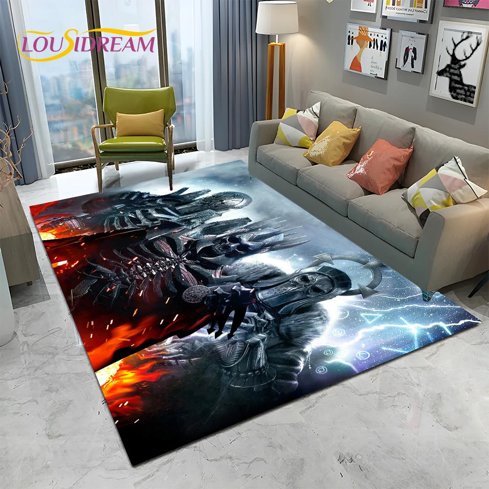 3D W-Witcher Games Gamer TV Cartoon Carpet Rug for Home Living Room Bedroom Sofa Doormat Decor,kids Area Rug Non-slip Floor Mat