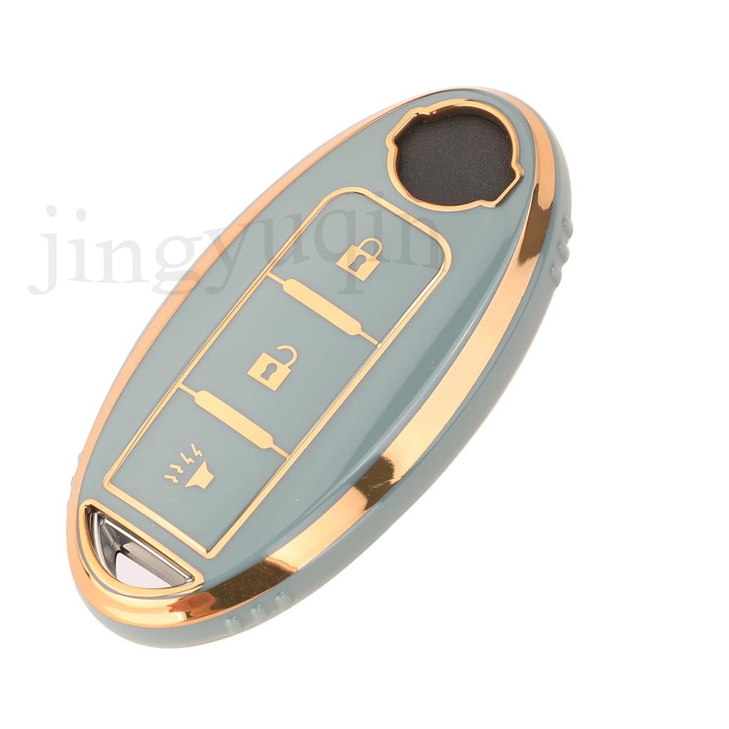 Jingyuqin Soft TPU Car Key Case Fob For Nissan Qashqai Juke J10 J11 X-Trail T32 T31 Kicks Tiida Pathfinder Note For Infiniti