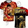 3D Printed One Piece Luffy Special Edition Soccer Jersey T-shirt - Men's Cartoon Short-Sleeved Sports Top Japanese Anime