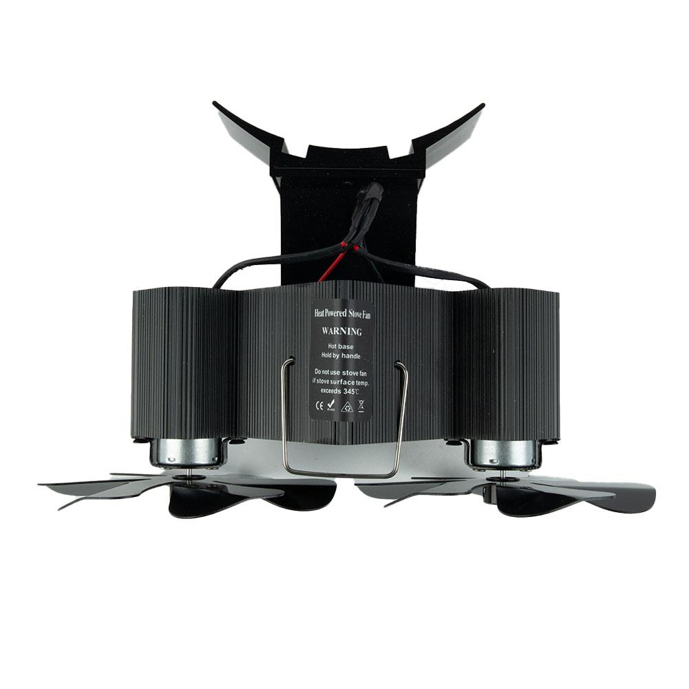 

Double Headed 12 Blades Heat Powered Stove Fan Mini Fireplace Fan Log Wood Burner Eco-fan Quiet Home Efficient Heat Distribution China Mainland