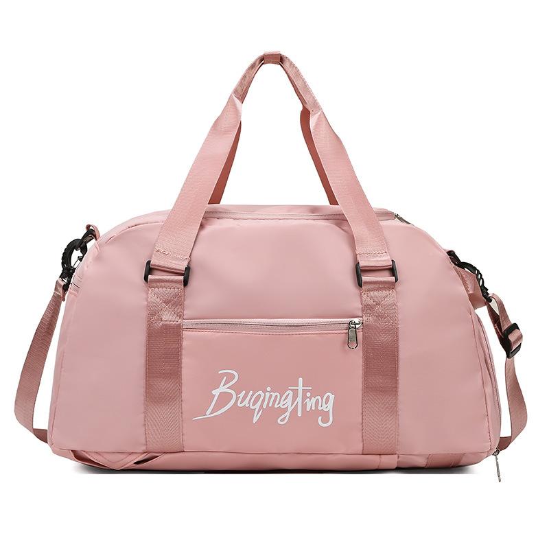 Shoulder outdoor sports portable fitness bag large capacity wet and dry separation travel bag