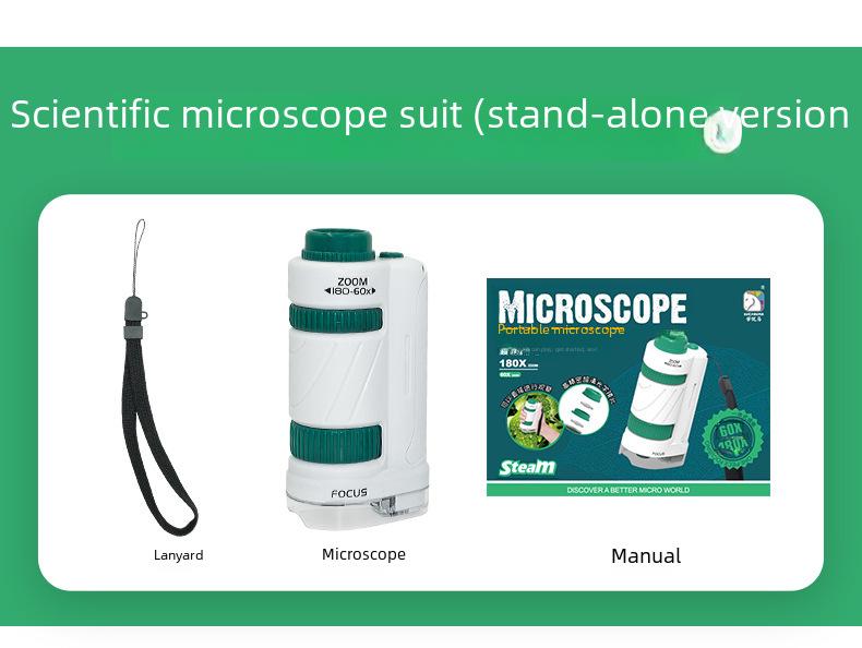 Xueyouma Handheld Portable Microscope Science Set for Kids