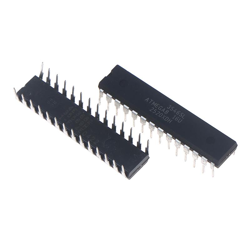 1/3Pcs Atmega8-16Pu Dip-28 Avr/8-Bit Microcontroller Ic 16Mhz For Development Board Accessories