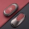 Zinc Alloy Leather Car Remote Key Case Cover Shell For Mercedes Benz C S Class W223 W206 Maybach S400 S450 S500 Car Accessories XB5