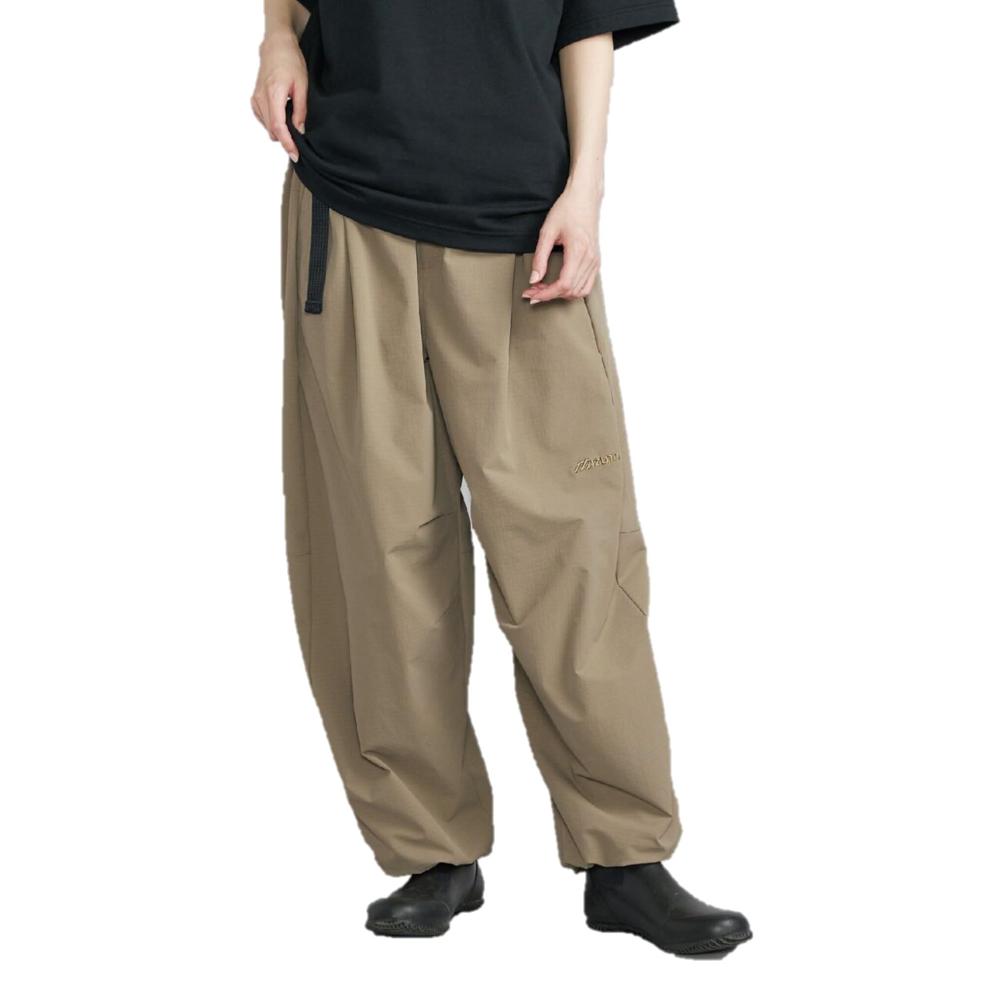 

Mizuno B2MFC502 Stretch Wide Tapered Wolf Size M Water-Repellent Pants, Unisex, Beige,