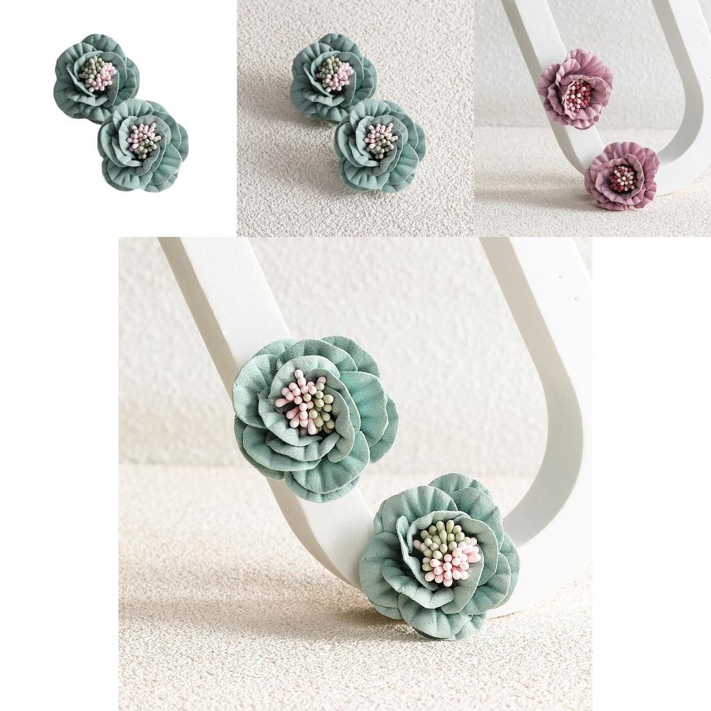 Fashion Chic Geometric Flower Earrings For Women Trendy Alloy Studs