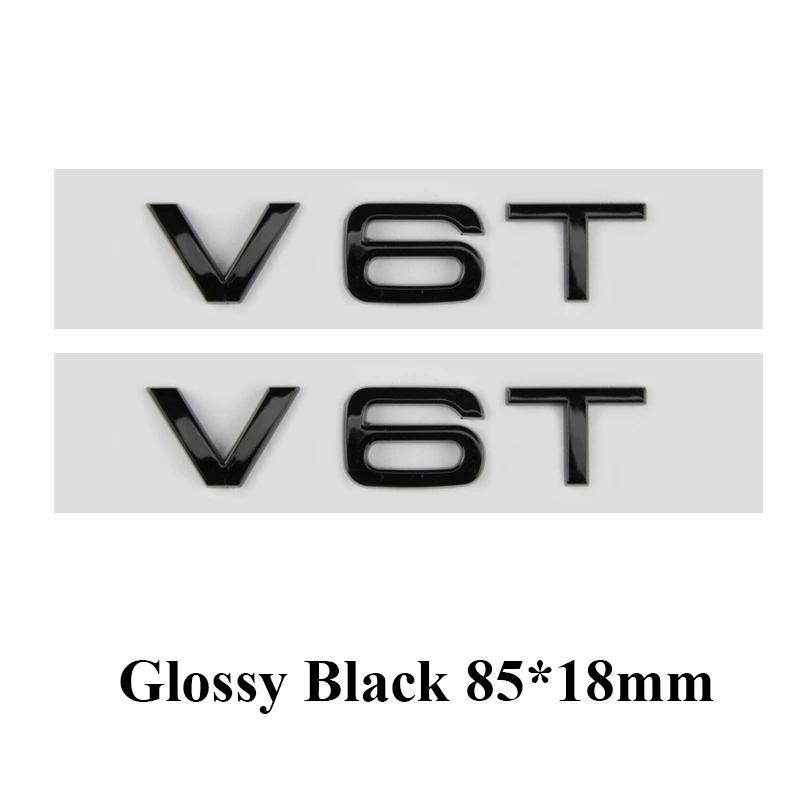 3d ABS Car Letters V10 V8T V6T Logo Car Fender Side Emblem Badge Decal