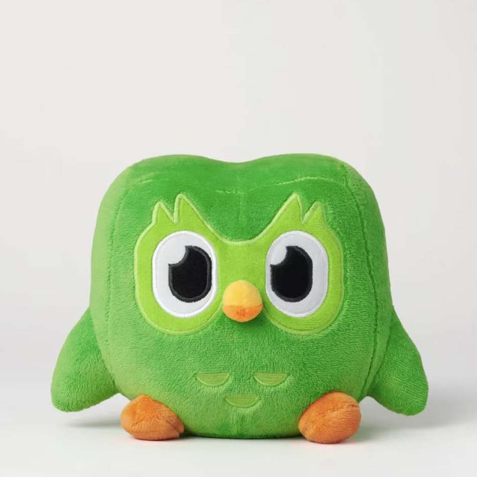 Green Duolingo Owl Plush Toy Duo Plushie Of Duo The Owl Cartoon Anime Owl Doll Soft Stuffed Animal Toy Children Birthday Gift
