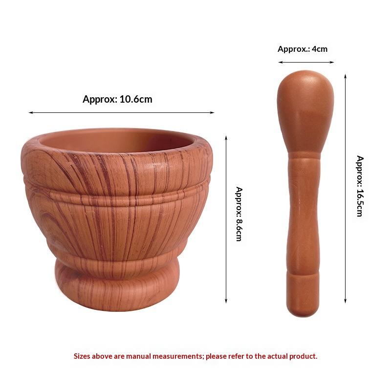 Resin Setmortar and Pestle Garlic Herb Spice Mixing Grinding Crusher Bowl Restaurant Kitchen Tools