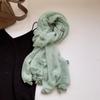 Cotton and Linen Scarf, Solid Color Beard Antique Shawl, Scarf, Desert Dubai Abu Dhabi Headscarf