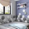 Adesivos de Parede Tatami 3D Hexagonais Anticolisão Cabeceira de Cama Bolsa Macia Autoadesiva Proteção Macia Painel de Parede de Fundo