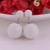 1Pair Earrings Round Ball Size Double-headed Pearl Pendant Ear Clip Gorgeous