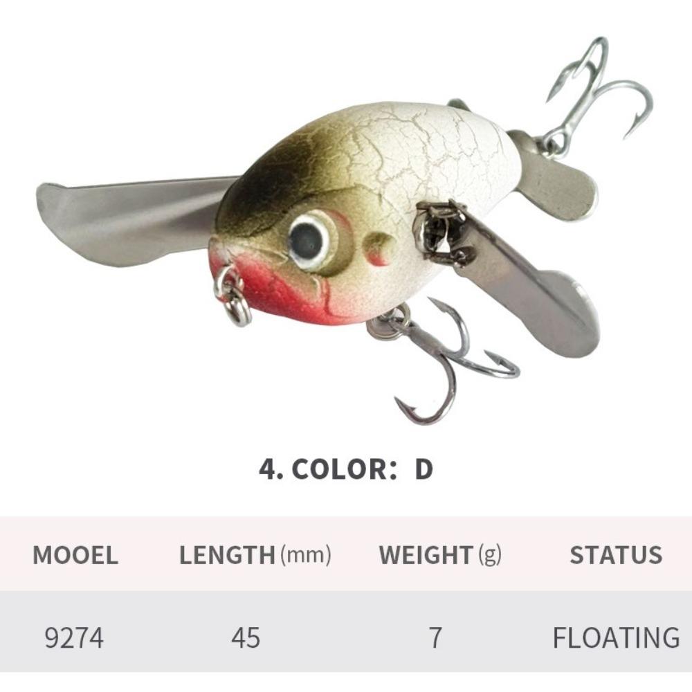 45mm Length Cicada Fishing Lure Floating Body Metal Blade Bait Cicada Lure Saltwater Fishing