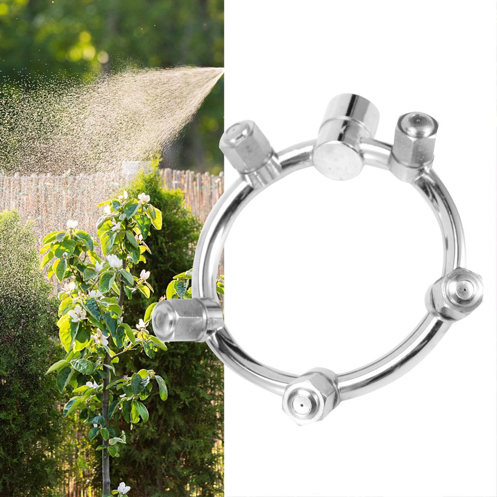 G1/4 Innvendig gjenge Dusdyse 5 Hoder Sirkulær Hage Fuktighetsskapende Rund Atomiseringsdyse