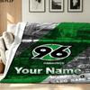 1PC Hannover 96 Custom Name Patterned Flannel Blanket Suitable For All Seasons for Home Decor Warmth and Comfort Gifts Holiday Present