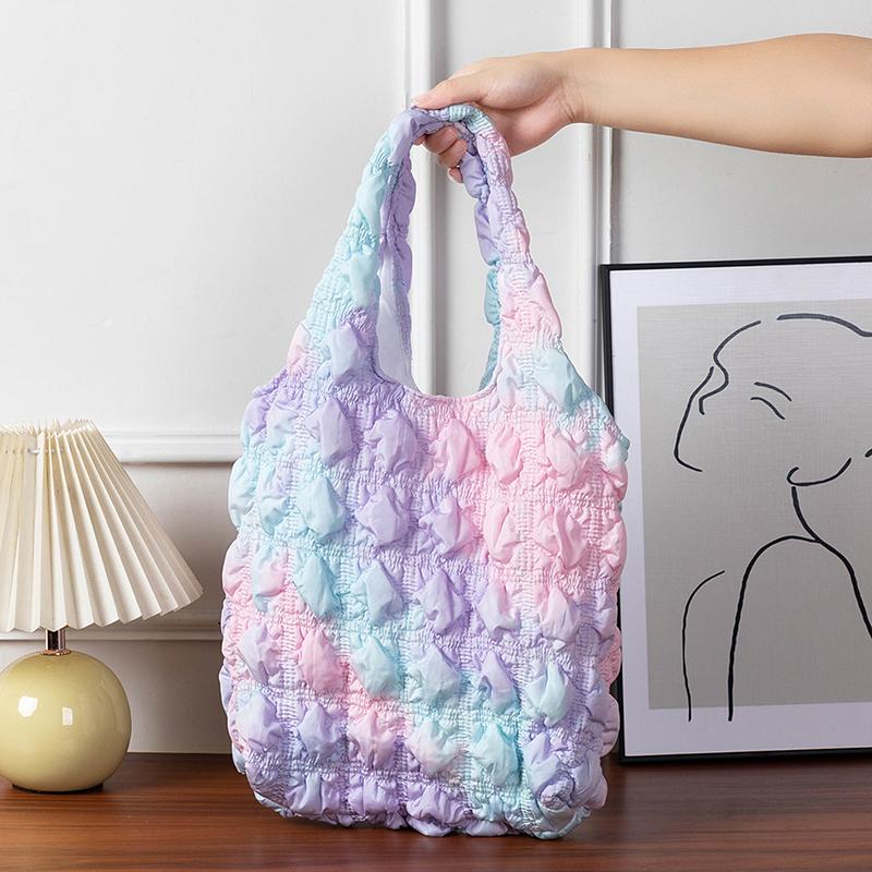 

Портативная сумка-пузырь с морщинками для женщин, девушек, на плечо, большой вместимости, сумка-облако под мышкой, дорожная сумка, подарки