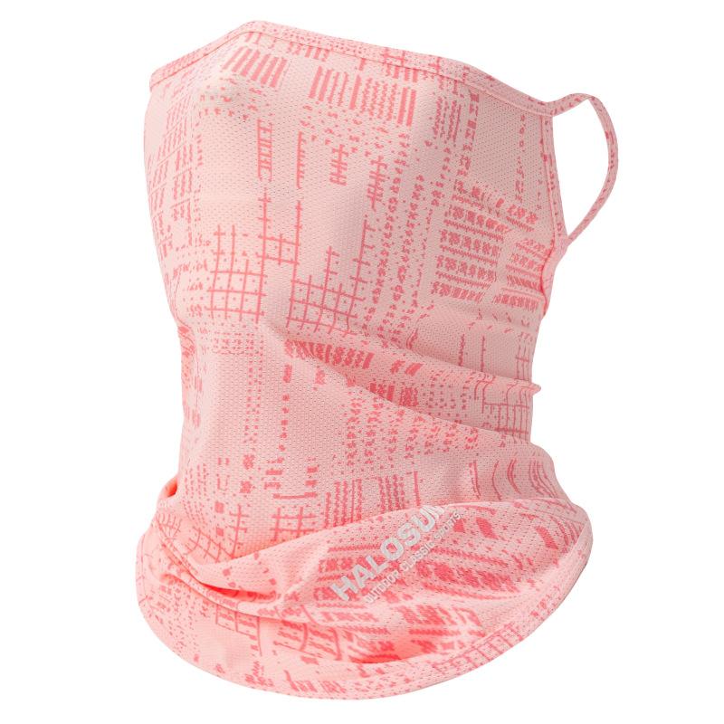 Thin Breathable Quick-dry Outdoor Face Mask Sun Protection Summer Ice Silk Scarf Letter Pullover Neck Warmer