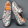 New Novelty Comfort Tassel Loafers Men Pointed Flower Pattern Casual Shoes Wedding Dress Homecoming Footwear Zapatos Hombre